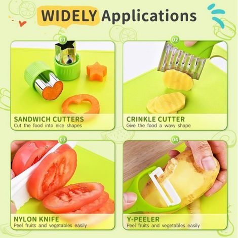 Couteaux Sécurité Enfants 14 pièces Couteaux Montessori pour fruits et légumes (1/4)