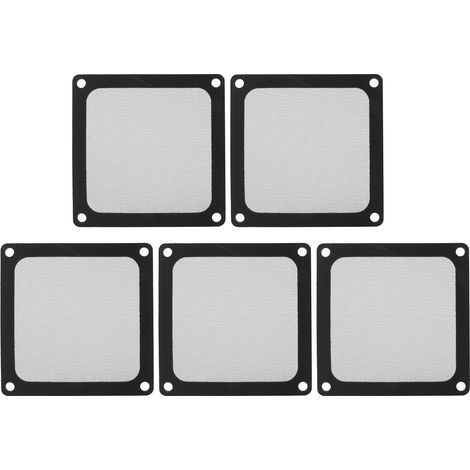 5Pcs Filtre À Poussière Pour Ventilateur D'ordinateur, Cadre Magnétique, Étanche, Maille Noire, 80mm (1/5)