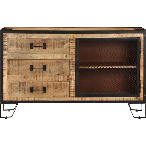 Maison Exclusive - Credenza 100x31x60 cm in Legno Massello di Mango Grezzo (1/5)