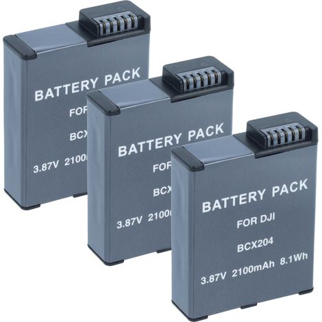 vhbw 3x Akku Ersatz für DJI BCX204-1950-3.87, CP.OS.00000370.01, JH-ACT5 für Tragbare Mini-Kamera (2100 mAh, 3,8 V, Li-Ion) (1/5)