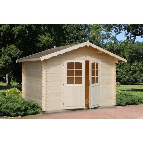 Abri de jardin en bois Vivian 6,9 m2 Naturel (1/5)