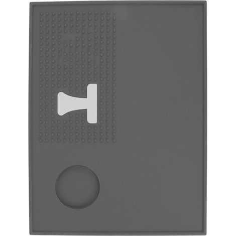 Tapis à café en silicone, très flexible et portable, avec dos poli, pour cafés et cuisines (gris).