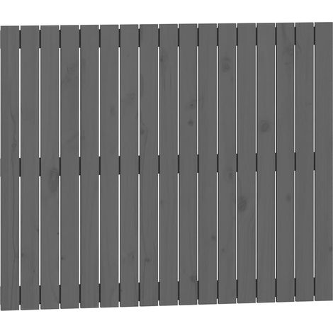 Maison Exclusive - Wand-Kopfteil Grau 108x3x90 cm Massivholz Kief