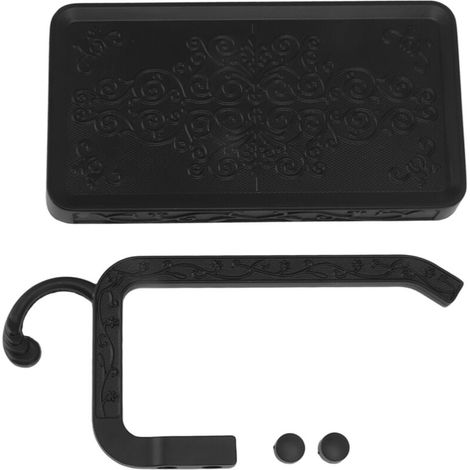 Porte-papier toilette mural en aluminium spatial – Style américain – Avec support téléphone – Modèle A (boîte kraft) (1/5)