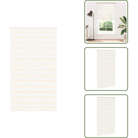 The Living Store Doppelrollo Marmorbeige 130x200cm Stoffbreite 125,9 cm Polyester - Doppelrollo (1/5)
