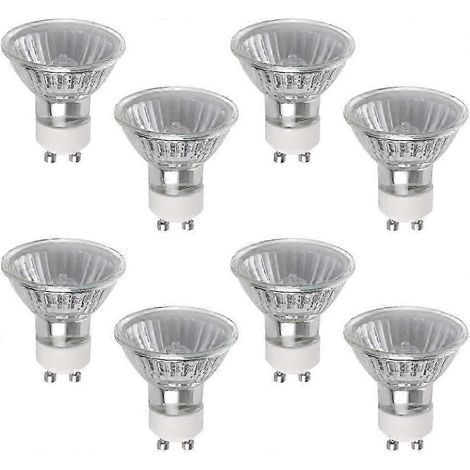 Ampoule halogène GU10 50 W, lot de 8 spots halogènes GU10, 220 V, blanc chaud 2800 K, dimmable (1/4)