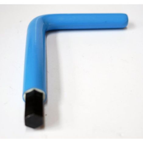 Clé male coudée 6 Pans 10mm isolé 1000V bleue L 90mm l 135mm acier traité pour vis creuses ATEX II DERANCOURT (1/2)