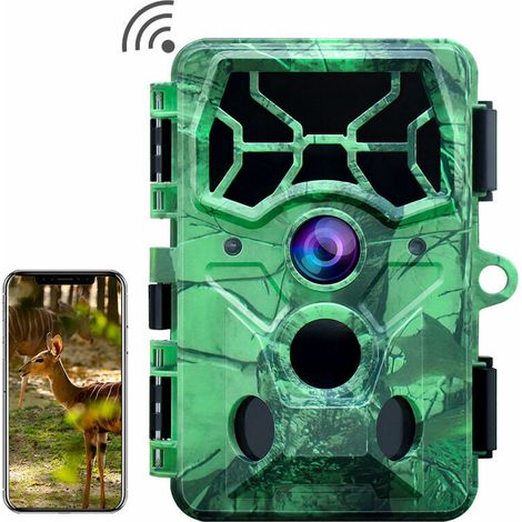 Caméra de surveillance intérieure/extérieure Bluetooth 300 MP, vision nocturne, étanche pour la surveillance des animaux (1/4)