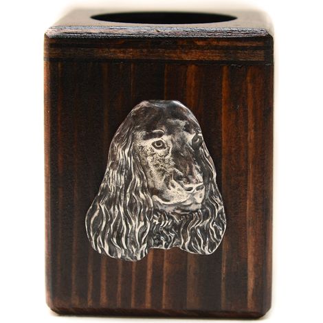 Candeliere in legno con cane Cocker Spaniel I, un souvenir unico dopo la perdita di un cane, realizzato a mano da Art-Dog (1/5)