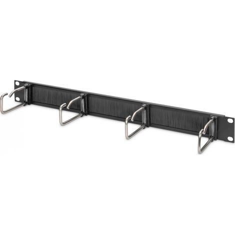DIGITUS Kabelrangierpanel StahlbügelnBürstenleiste 19` 1HE