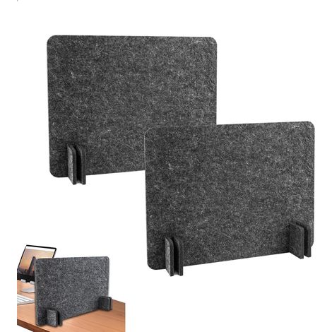 Séparateur de Bureau,Cloison Acoustique Bureau pour Tables Convient Aux écoles,Bureaux Anti-Bruit et Protection Visuelle Montage Simple Acoustique sans Forage,2 Pièces 40 30 CM Gris Foncé (1/5)