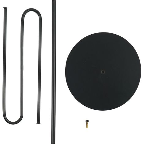 Porte-serviettes forme S sur pied 2 serviettes – Métal debout comptoir salle bain noir, salle de bain (1/5)