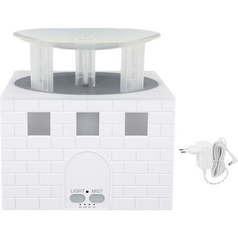 Diffuseur de feu lumière colorée silencieux multifonctionnel télécommande humidificateur d'air pour le sommeil travail méditer 400 ml prise ue 100-240 V (1/5)