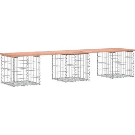 vidaXL Gartensitzbank Design Gabione 203x44x42cm aus massivem Douglasholz