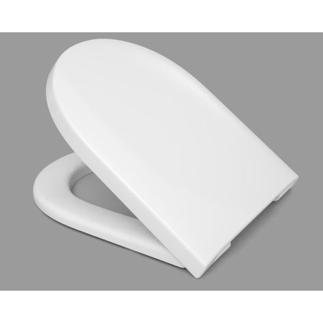 Abattant WC Hamberger Tube SoftClose Premium avec bouchon à bascule inox C4302G blanc (1/2)