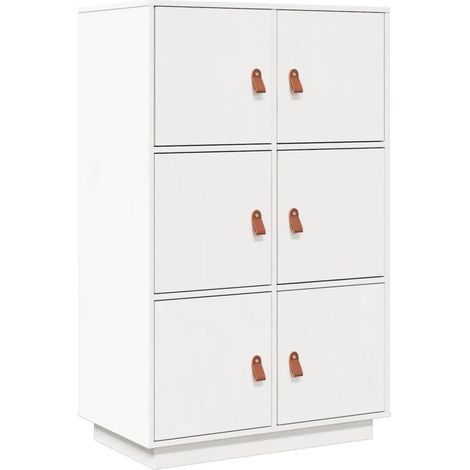 Maison Exclusive - Aparador de madera maciza de pino blanco 67x40