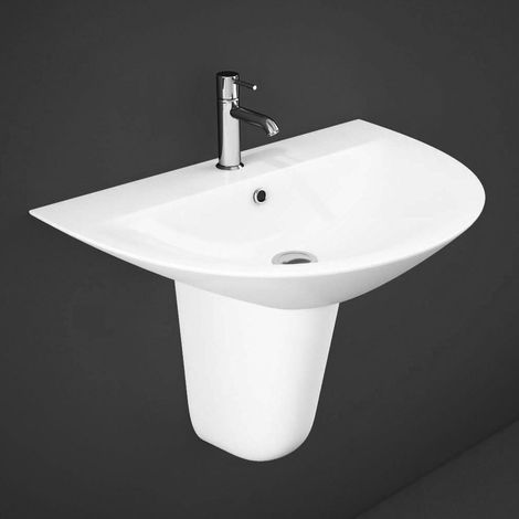 RAK Morning Basin and Semi Pedestal 550mm W - 1 Tap Hole (1/3)