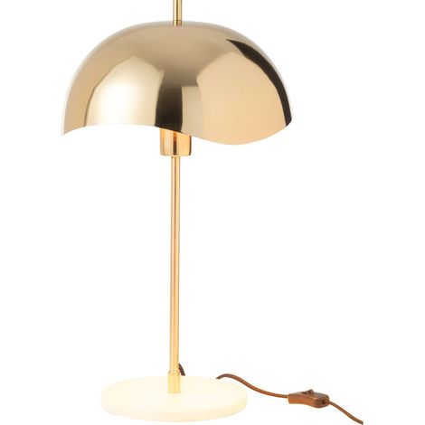 Lampe élégante dorée en métal et marbre pour intérieur raffiné - Doré et marbre blanc (1/5)