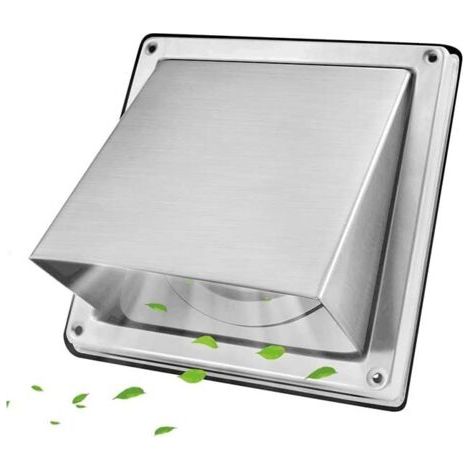 FENOPLASTICAGrille de ventilation 100mm en acier inoxydable 304 Clapet anti-retour Empêche l'entrée d'insectes et d'oiseaux Installation facile (1/5)