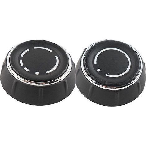 Paire de caches pour boutons de volume audio de console centrale compatibles avec les boutons multimédias Cayenne, Macan et 911 (références 97064293001 et 9706429290). (1/5)