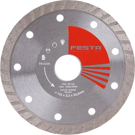 Disque diamant Turbo 115x2,2x22.2mm - Usage professionnel