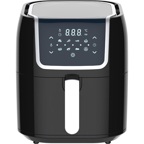 Friggitrice ad aria nera capacita' 8 LT  8 programmi digitale di cottura Design Elegante e Moderno  Potenza 1800 WATT (1/4)