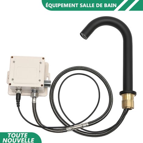 WAOBDLA Robinet de lavage automatique moderne de capteur en acier inoxydable NPT1/2'' avec tuyaux 2x (1/5)