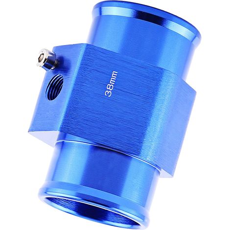 Universeller blauer Metallschlauch 38 mm Adapter Wassertemperatursensor Dichtungsanschluss Auto (1/5)