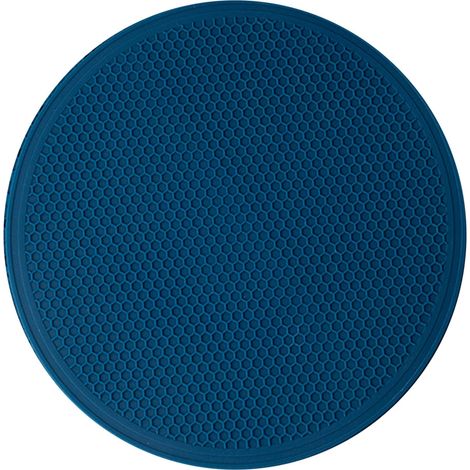 Tapis de protection silicone nid d'abeille résistant à la chaleur écologique sûr 30cm dessous-de-plat bleu marine pour tasses bols assiettes (1/5)