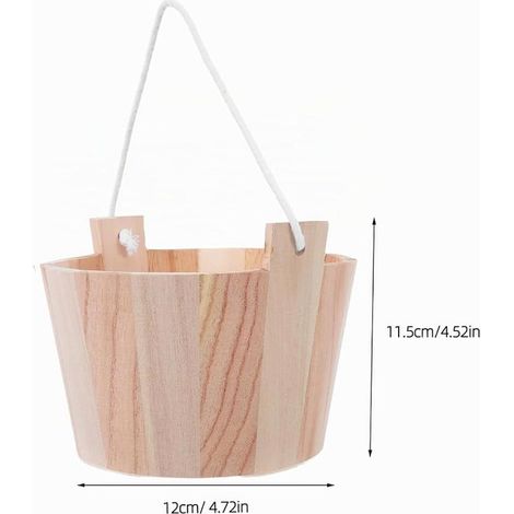 Natural Wood Sauna Bucket, 5L (1/3)