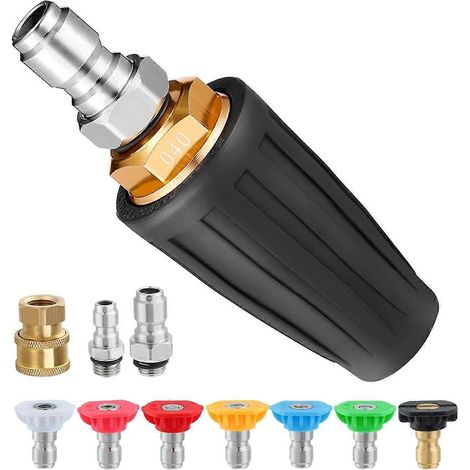 Ensemble d'embouts pour nettoyeur haute pression 4000 PSI - Buse turbo efficace pour nettoyeur haute pression - (1/5)