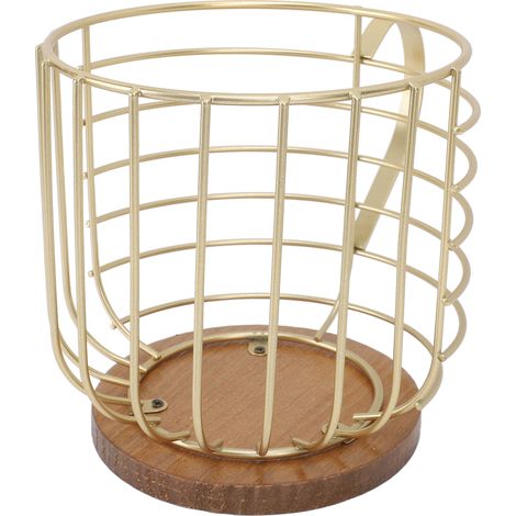 Porte-capsules de café en forme de mug, panier de rangement pour dosettes pour comptoir, table de bar, cuisine et salon - Doré sans mot (1/5)