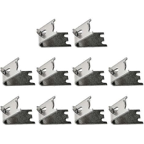 Lot de 10 supports d'étagères robustes pour congélateur et réfrigérateur, avec clips et crochets. (1/5)