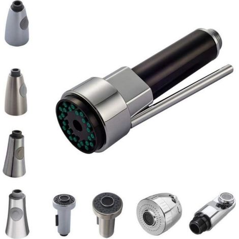 Accessoires Robinet - - Pommeau de douche de cuisine - Argent - Noir - Économie d'eau (1/4)