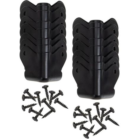 Protections d'angle Métalliques et Prévention des Collisions 16pcs en Fer Noir Vis, Installation Facile pour Haut-parleurs et Meubles pour Caissons et Mobilier (1/5)