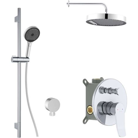kielle Oudee - Mitigeur thermostatique encastré, 2 sorties, avec accessoires EcoSpare et corps d’encastrement, chrome 20627SPT20 (1/5)