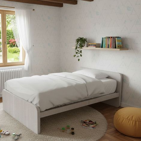 Letto una piazza e mezza con rete, ideale per camerette - Rovere rock
