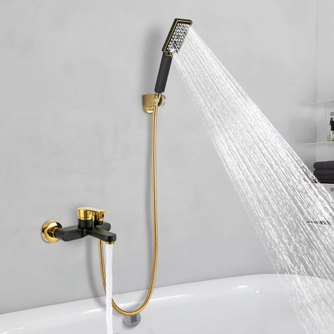 【Chauffage et ventilation】Robinet de Baignoire avec Douchette, Mitigeur en Laiton,Robinet à Une Main, Robinet de Baignoire pour Salle de Bain, 2 modes de débit (1/5)