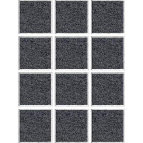 Confezione da 12 feltrini adesivi con bordo arrotondato, SCOTCH, 24 x 22 mm, grigio SCOTCH (1/2)