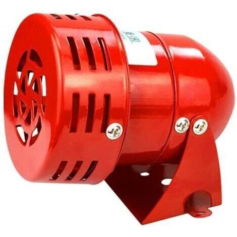 Sirene Alarme 220V Puissant à Exterieure, Sirene Alarme 120dB, Rouge Moteur Conduit Sirène Métal Corne Industrie Bateau Alarme (1/5)