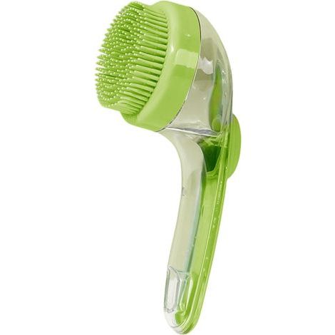 Hundeshampoo-Spenderbürste, Katzenmassagekamm, Pflegebürste, Badebürste, weiche Silikonborsten (1/5)