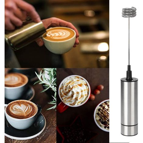 Edelstahl-Kaffeerührer, Mixer, Standmixer, elektrischer Eierquirl, Milchaufschäumer, Küchenutensilien (1/5)