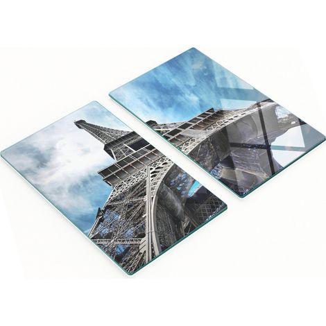 Tableros de vidrio duraderos y elegantes con dise帽o de la Torre Eiffel, Par铆s, 2x30x52 cm
