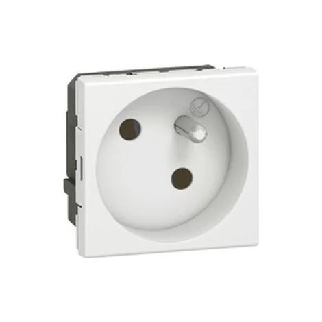 Legrand 077145 - Mosaic socket - 2P+E inclined at 45° - 2 Modules - White