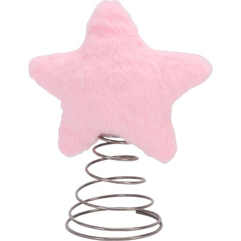 16.5cm Plush Star Tree Topper, Adorable Christmas Tree Topper Decoration with Plush Polyester Base for Party, Holiday and Farm Decorations (1/5)