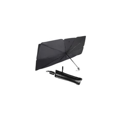 Parasol plegable para coche – Tejido para parachoques con gel de plata de titanio – Reduce el calor y los rayos UV – Fácil instalación (1/4)