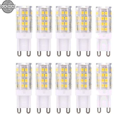 Ampoules LED G9, blanc chaud 3000K, 5W, équivalent à une ampoule halogène de 40W, 420 lumens non dimmables, lot de 10 (shikai)-YUHAO (1/4)