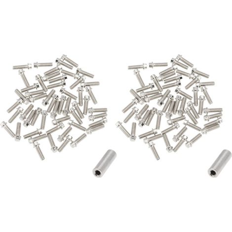 200 piezas 1.9 2.2 Imperial Llanta Tornillo M2 Decoración para 1/10 RC Crawler Axial SCX10 90046 AXI03007 para TRX4, A (1/2)