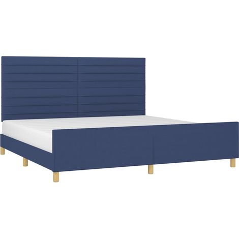 Cama sin colchón tela azul 200x200 cm vidaXL (1/5)