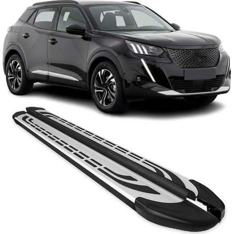 Marchepieds Latéraux pédale pour Peugeot 2008 2020-2025 Aluminium Gris Noir 2X